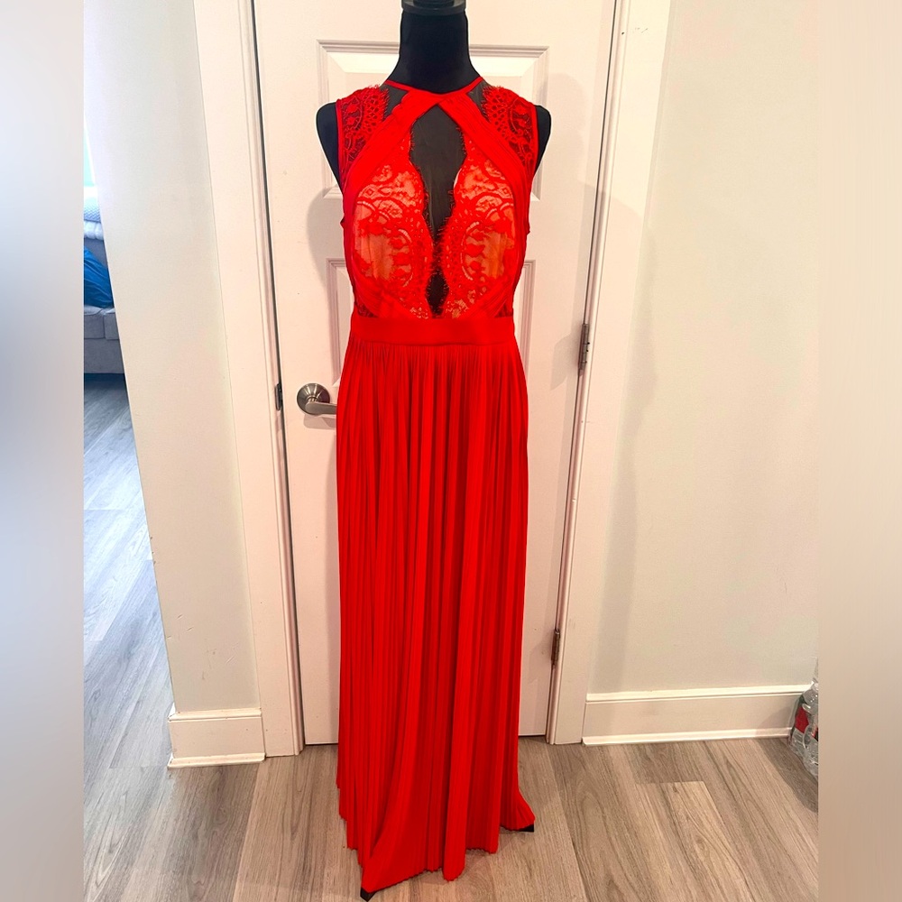 NWT Red Pleated Gown